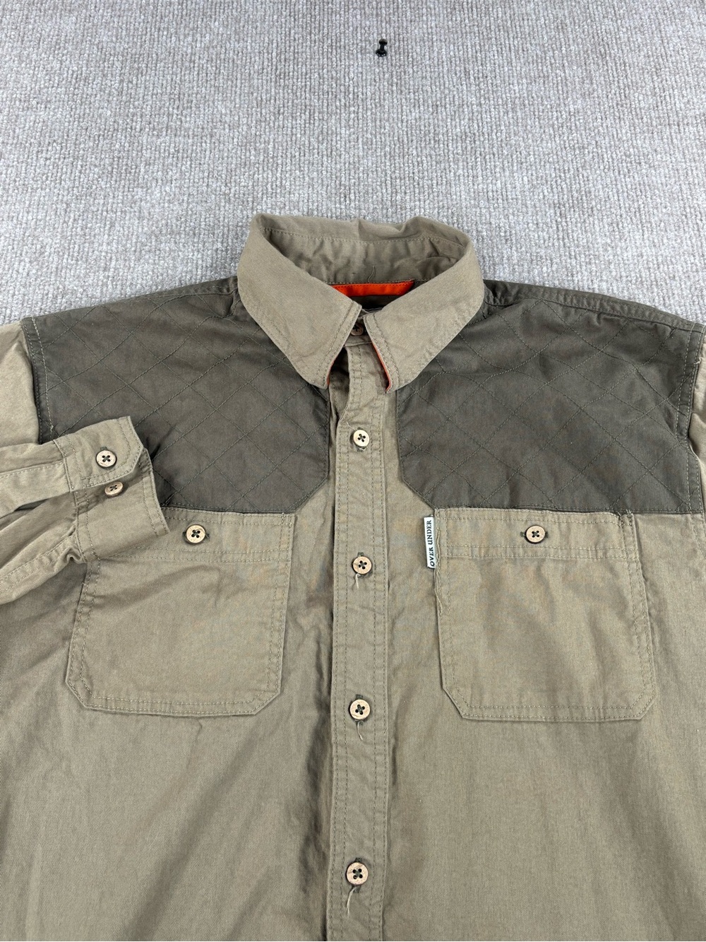 Over Under Shirt Sz Small Brown Field Champion Shirt Clay Shooting Upland